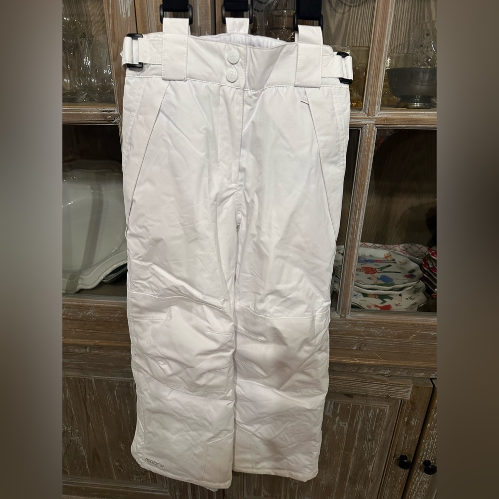 Kids White Snow Ski Pants
